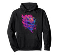 Trippy Japanese Oni Demon Mask Hoodie - Minimalist Print Men Women - T-Shirt, Sweatshirt, Hoodie