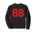 Number 88 Sports Jersey Red Sweatshirt - Streetwear Style Unisex - T-Shirt, Sweatshirt, Hoodie