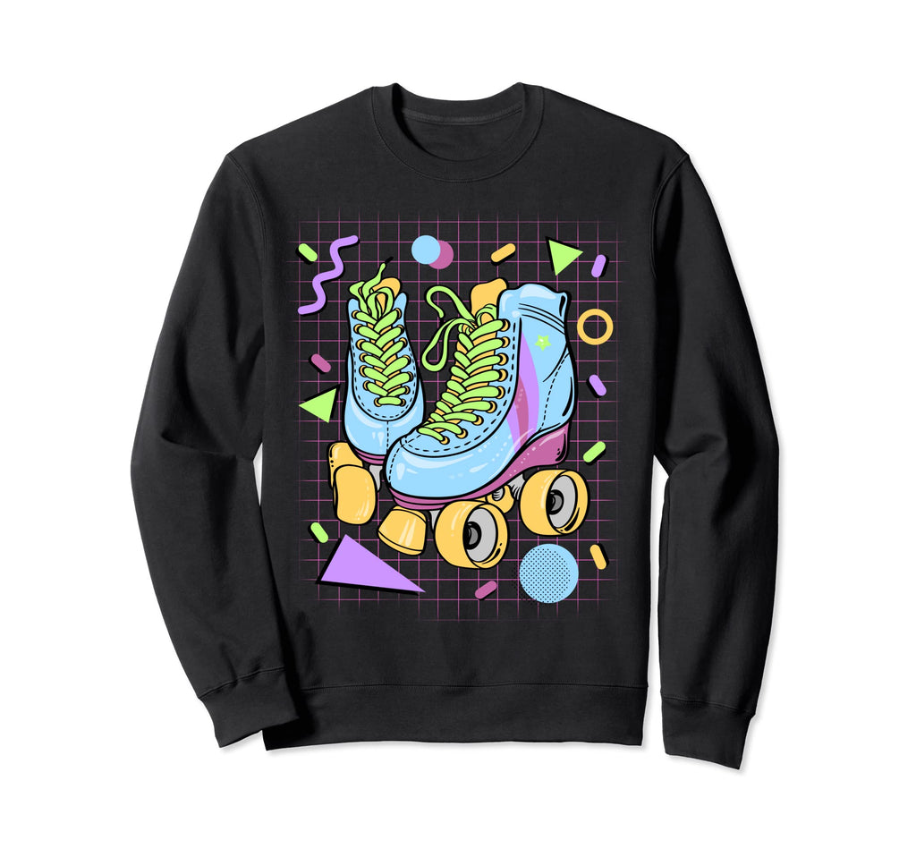 80S Roller Skate Throwback Outfits Sweatshirt - Minimalist Print Unisex - T-Shirt, Sweatshirt, Hoodie
