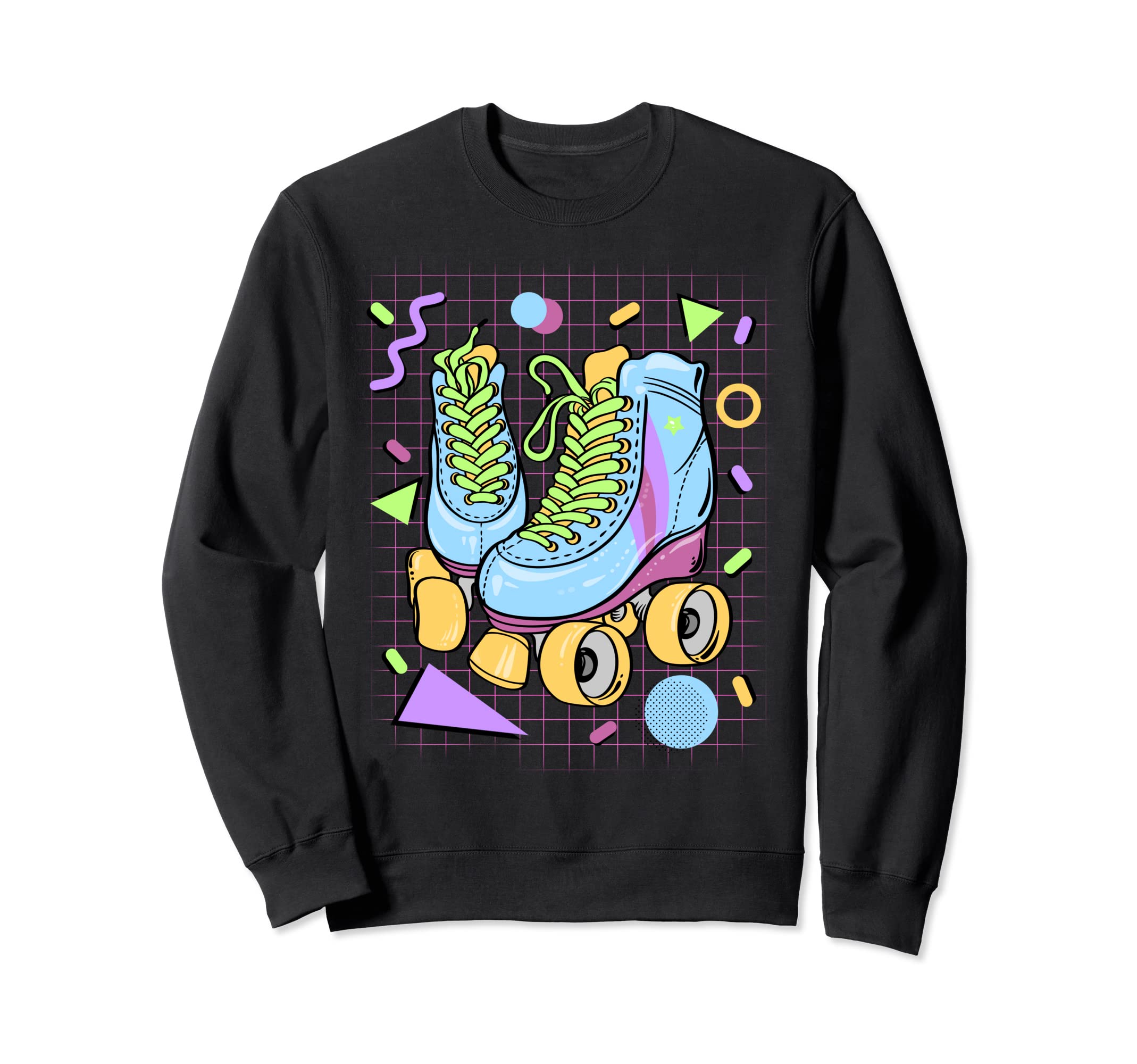 80S Roller Skate Throwback Outfits Sweatshirt - Minimalist Print Unisex - T-Shirt, Sweatshirt, Hoodie
