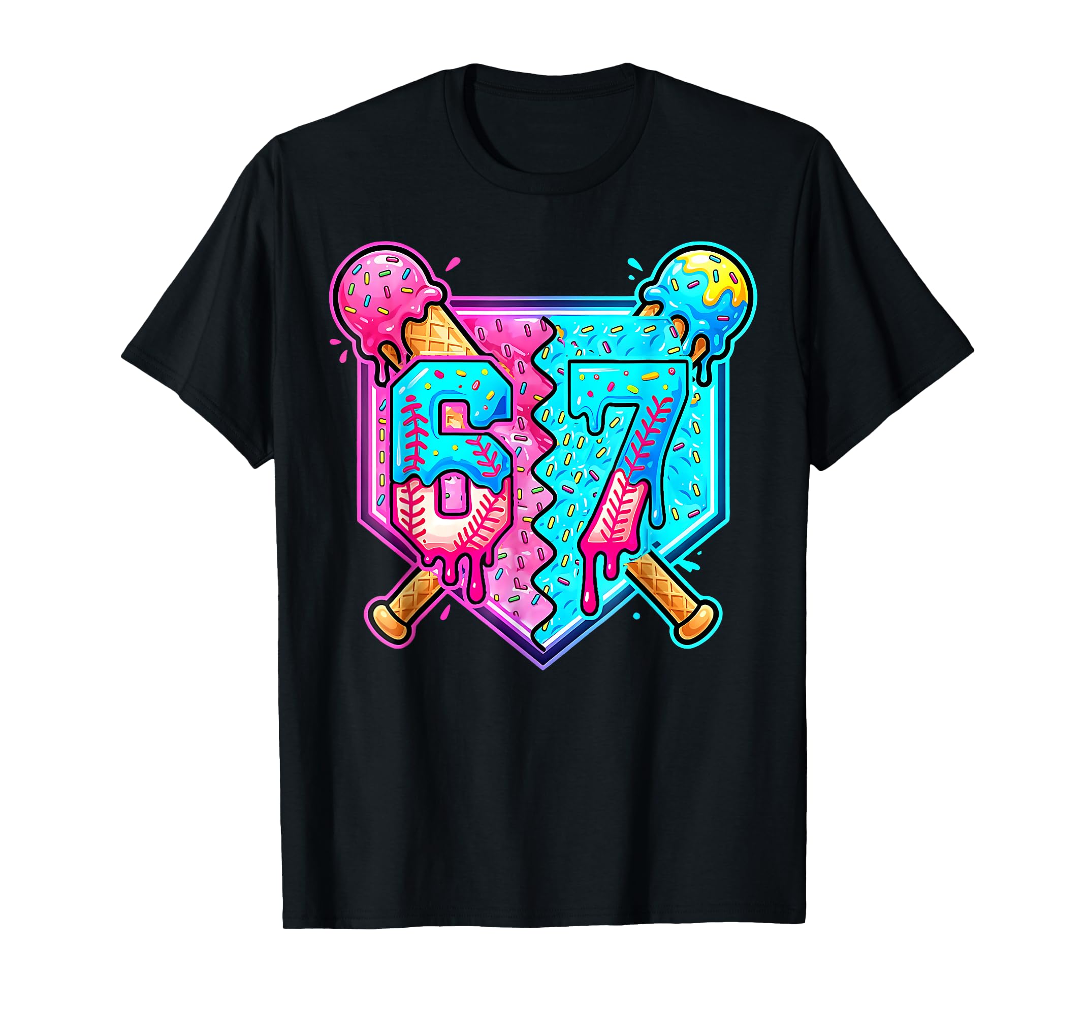 Baseball Drip 67 Six Seven Number 67 T-Shirt - Casual Everyday Wear Unisex - T-Shirt, Sweatshirt, Hoodie