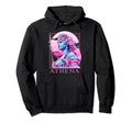 Athena Greek Goddess Statue Vaporwave Hoodie - Custom Art Print Men Women - T-Shirt, Sweatshirt, Hoodie