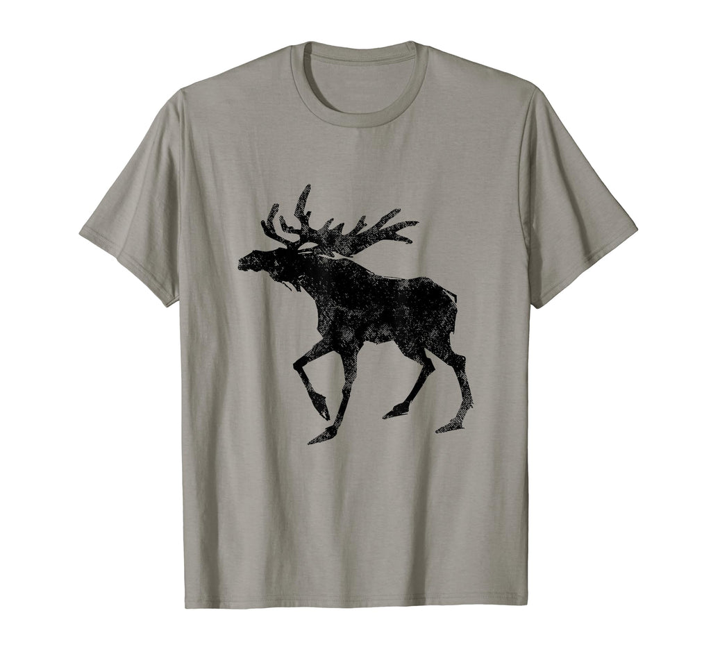 Moose Distressed Silhouette T-Shirt - Custom Art Print for Adults - T-Shirt, Sweatshirt, Hoodie
