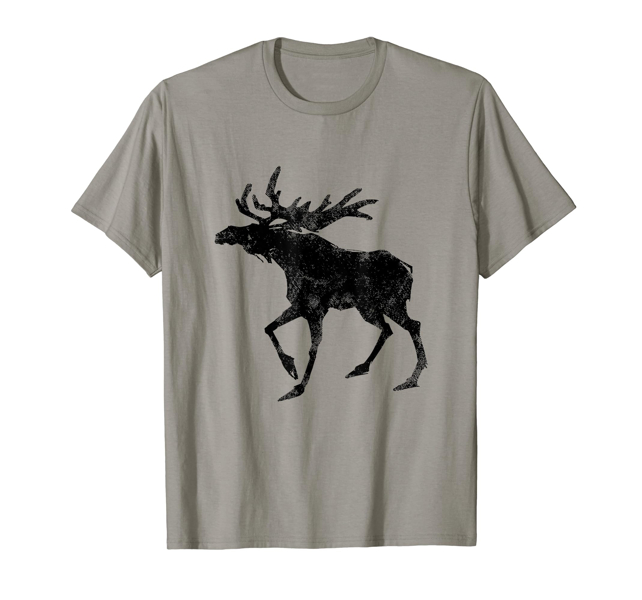 Moose Distressed Silhouette T-Shirt - Custom Art Print for Adults - T-Shirt, Sweatshirt, Hoodie