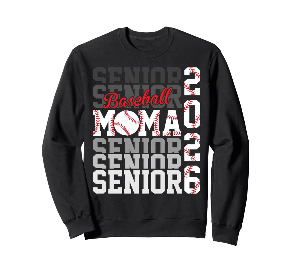 2026 Baseball Senior Mama Sweatshirt - Fun Novelty Design for Adults - T-Shirt, Sweatshirt, Hoodie