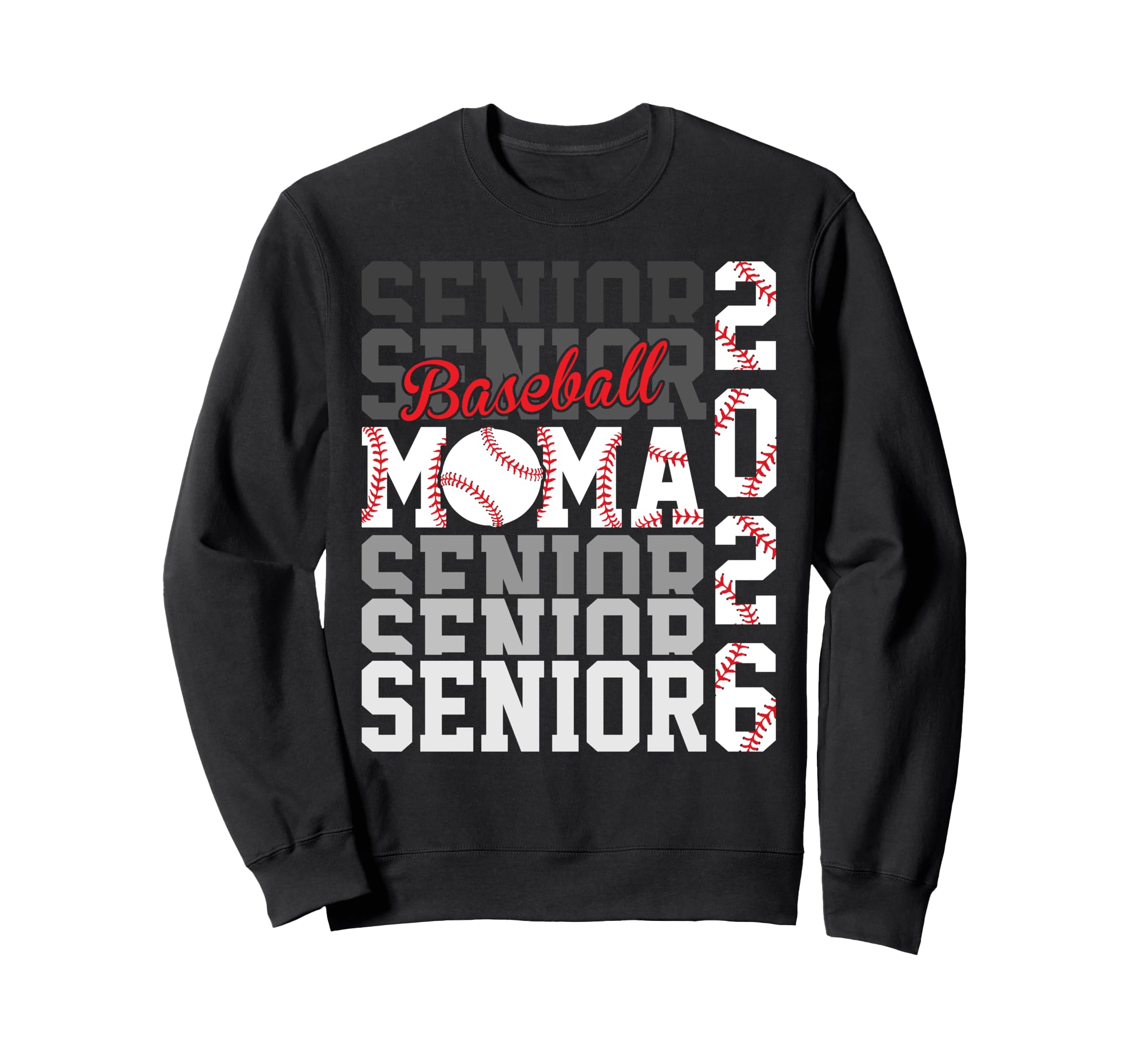 2026 Baseball Senior Mama Sweatshirt - Fun Novelty Design for Adults - T-Shirt, Sweatshirt, Hoodie