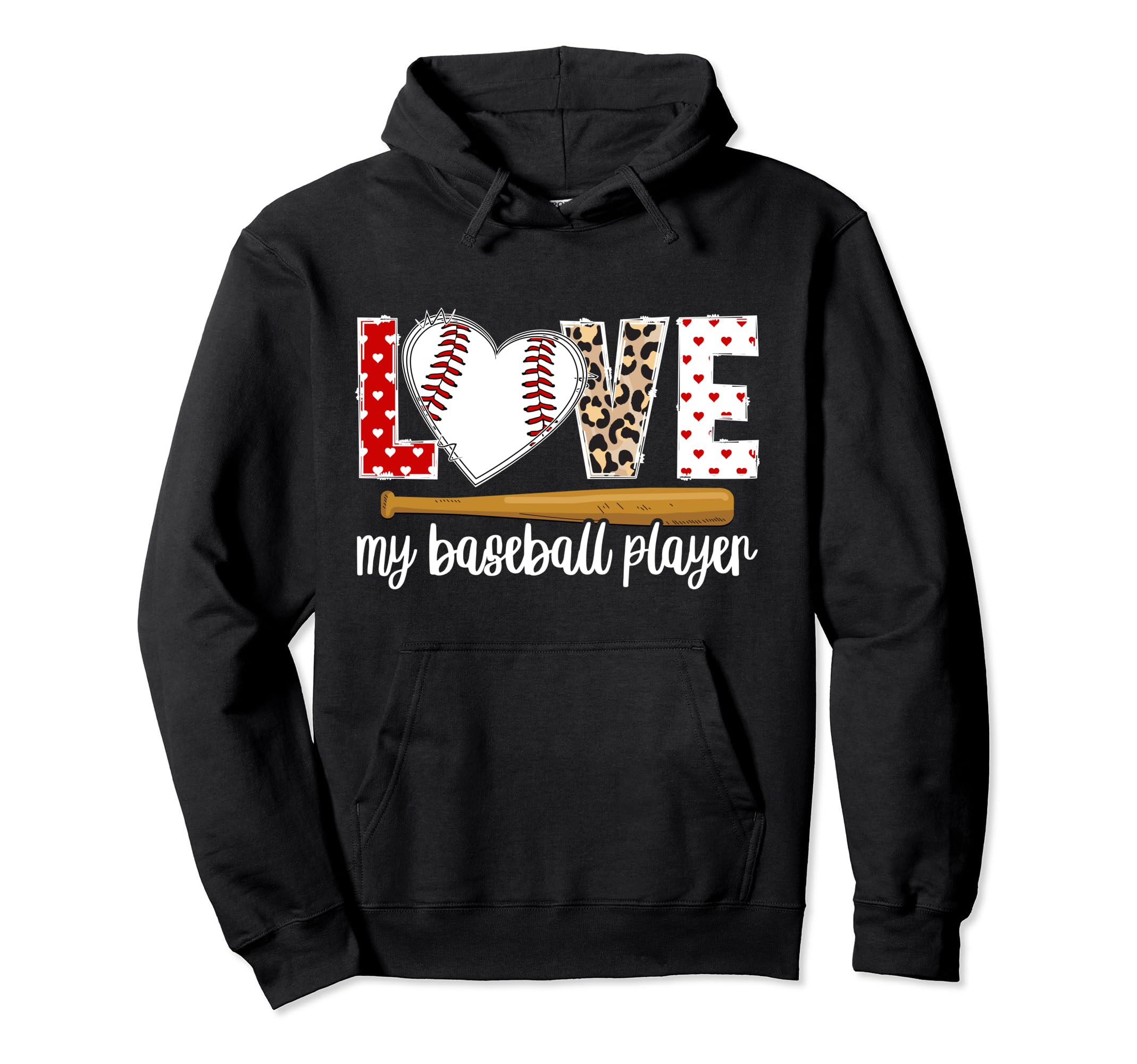 Love My Baseball Players Girlfriend Hoodie - Aesthetic Graphic Men Women - T-Shirt, Sweatshirt, Hoodie