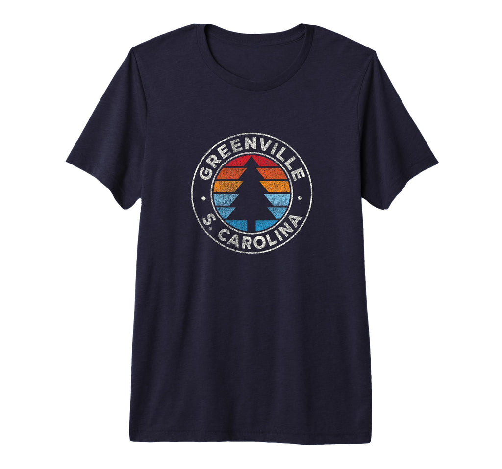 Greenville South Carolina Sc 70S Tri T-Shirt - Fun Novelty Design Unisex - T-Shirt, Sweatshirt, Hoodie