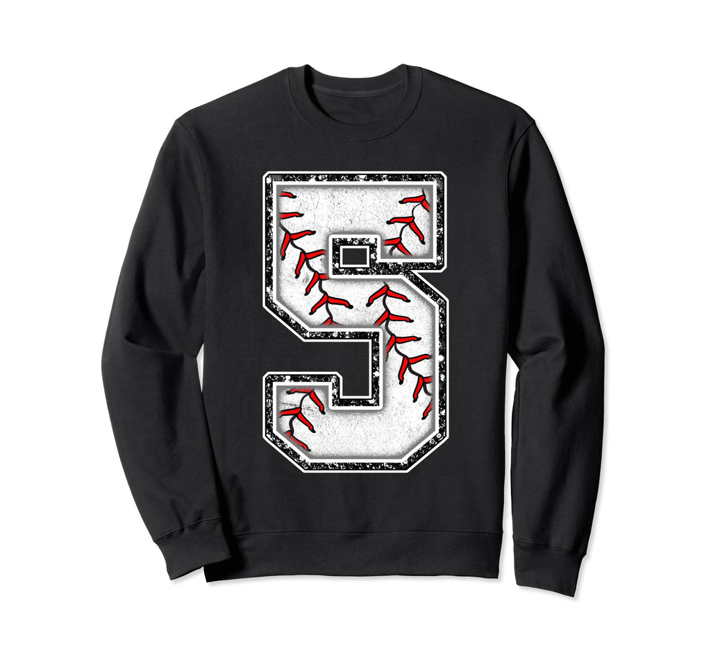 5 Years Old Birthday Baseball Sweatshirt - Casual Everyday Wear Unisex - T-Shirt, Sweatshirt, Hoodie