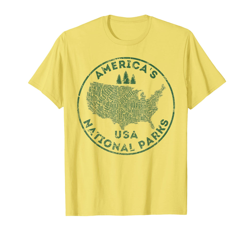 National Parks Map Hiking Travel T-Shirt - Aesthetic Graphic for Adults - T-Shirt, Sweatshirt, Hoodie