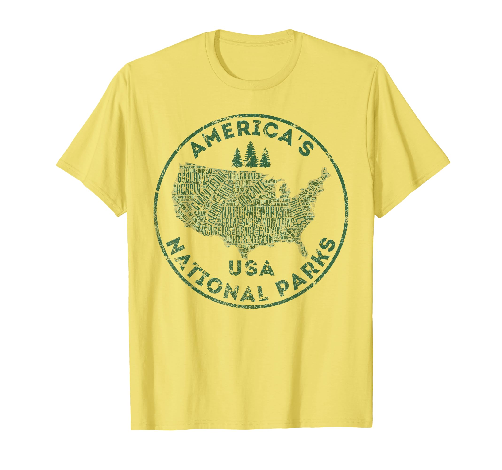 National Parks Map Hiking Travel T-Shirt - Aesthetic Graphic for Adults - T-Shirt, Sweatshirt, Hoodie