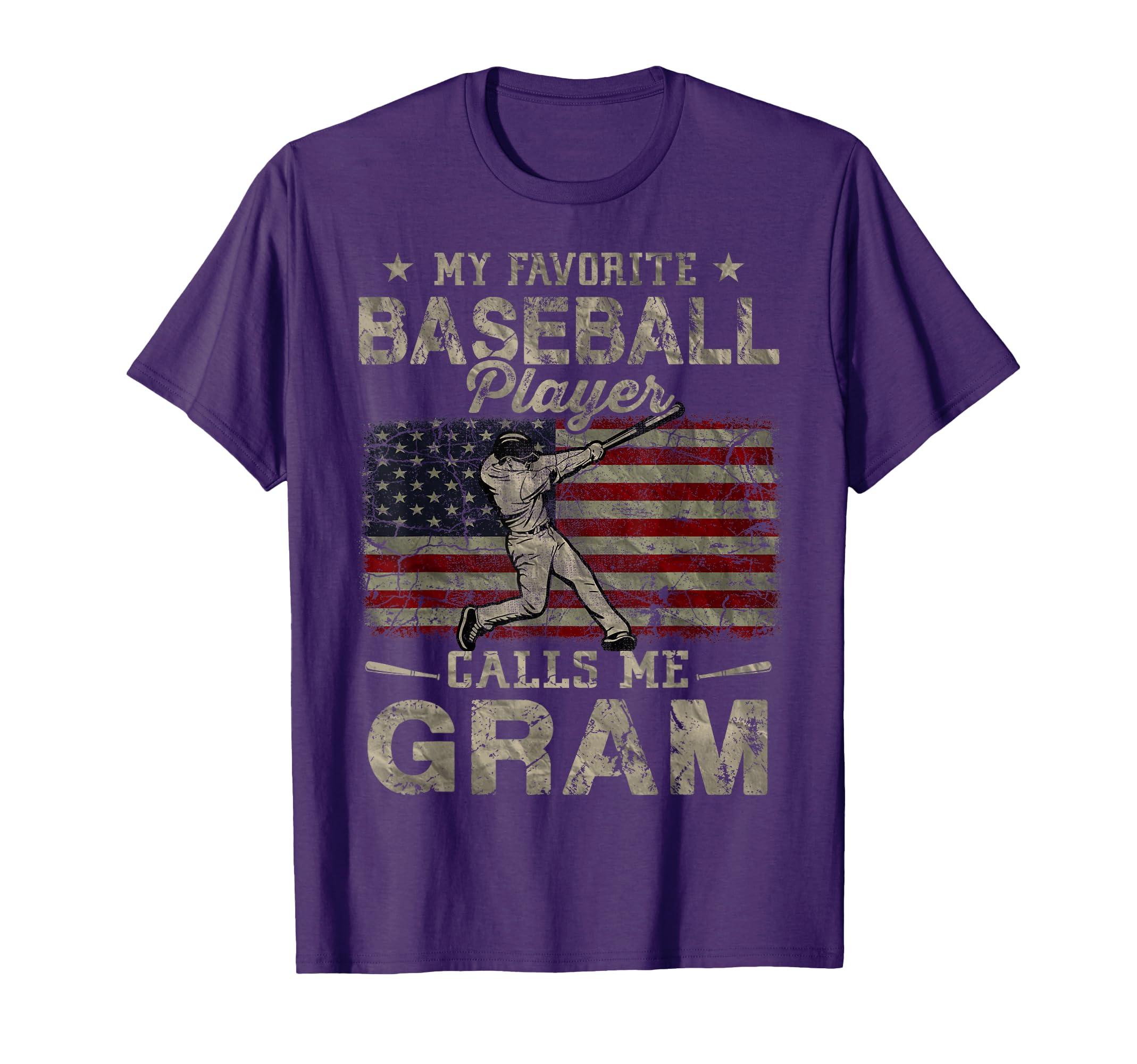 My Favorite Baseball Player Calls Me Gram T-Shirt - Graphic Print Unisex - T-Shirt, Sweatshirt, Hoodie