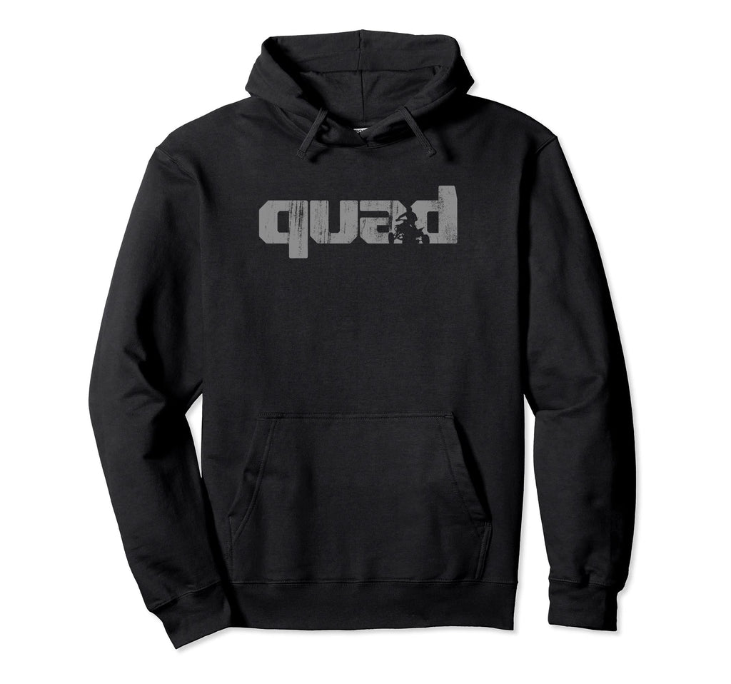 Quad Atv Distressed Quad Hoodie - Unique Graphic for Adults - T-Shirt, Sweatshirt, Hoodie