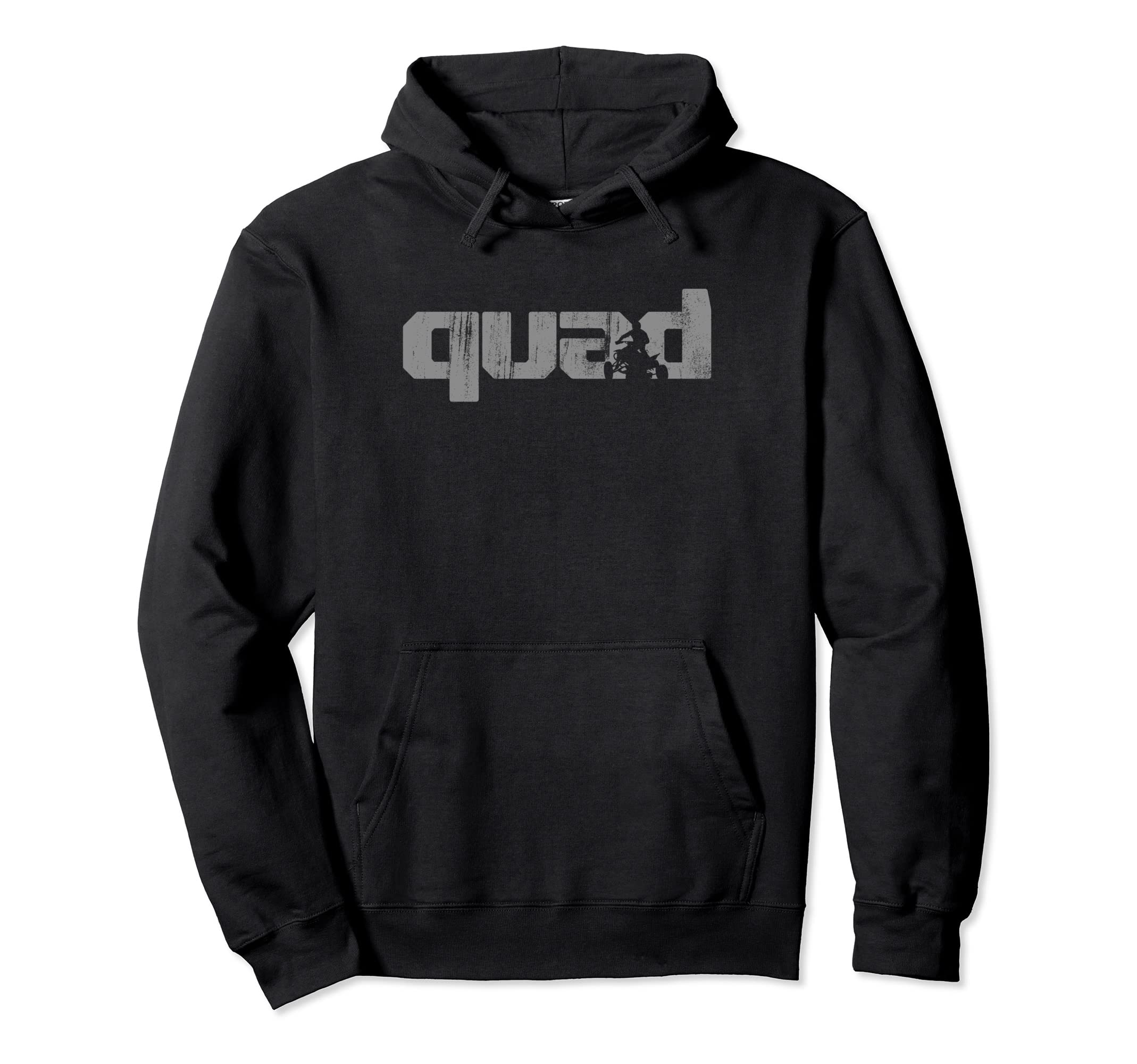 Quad Atv Distressed Quad Hoodie - Unique Graphic for Adults - T-Shirt, Sweatshirt, Hoodie