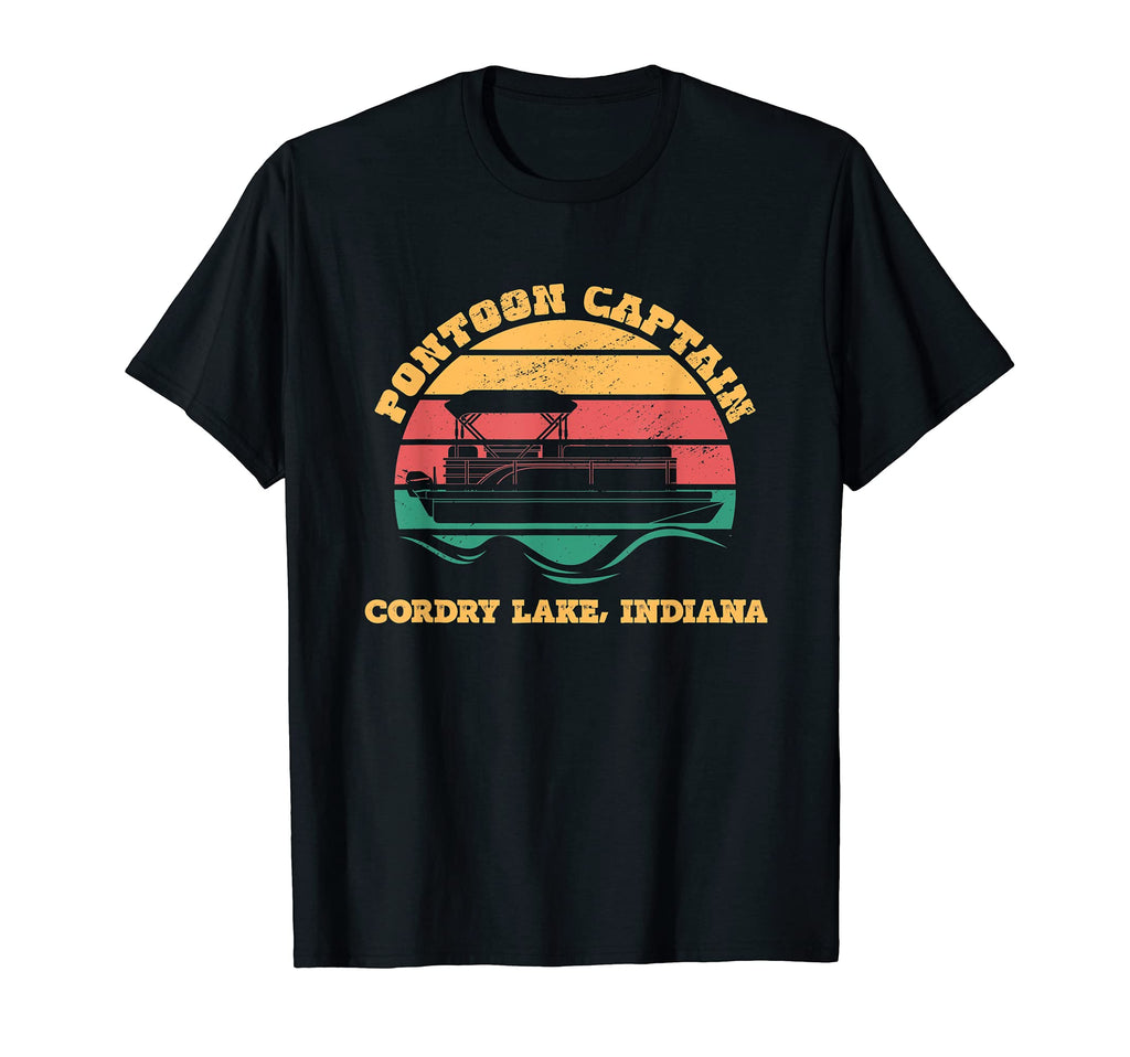 Cordry Lake Indiana Funny Pontoon T-Shirt - Trendy Graphic Men Women - T-Shirt, Sweatshirt, Hoodie