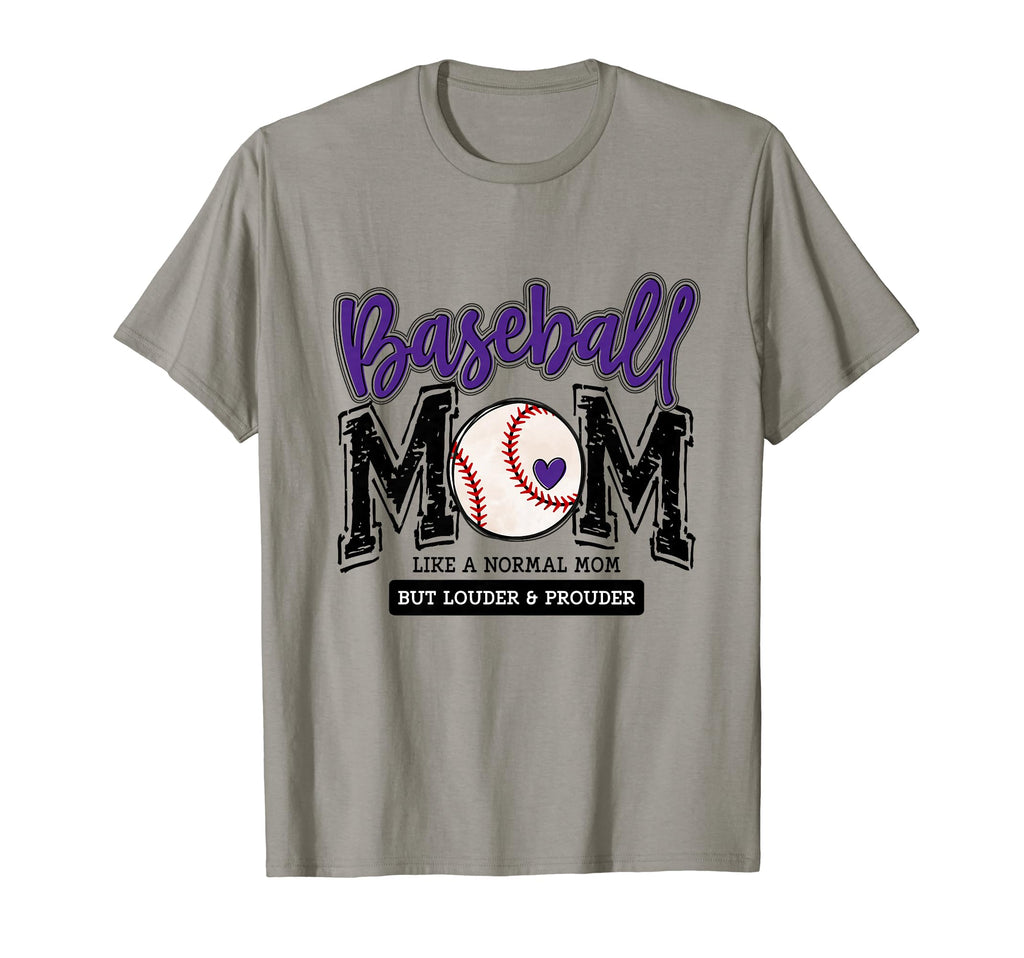 Baseball Mom Purple Varsity Baseball T-Shirt - Streetwear Style Men Women - T-Shirt, Sweatshirt, Hoodie