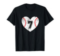 Baseball Heart Player 7 Baseball Mom T-Shirt - Aesthetic Graphic Men Women - T-Shirt, Sweatshirt, Hoodie