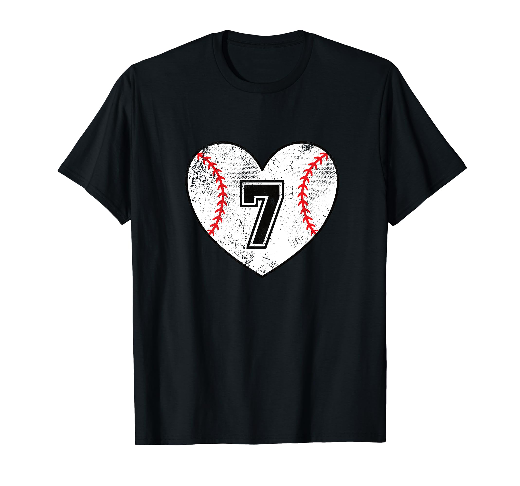 Baseball Heart Player 7 Baseball Mom T-Shirt - Aesthetic Graphic Men Women - T-Shirt, Sweatshirt, Hoodie