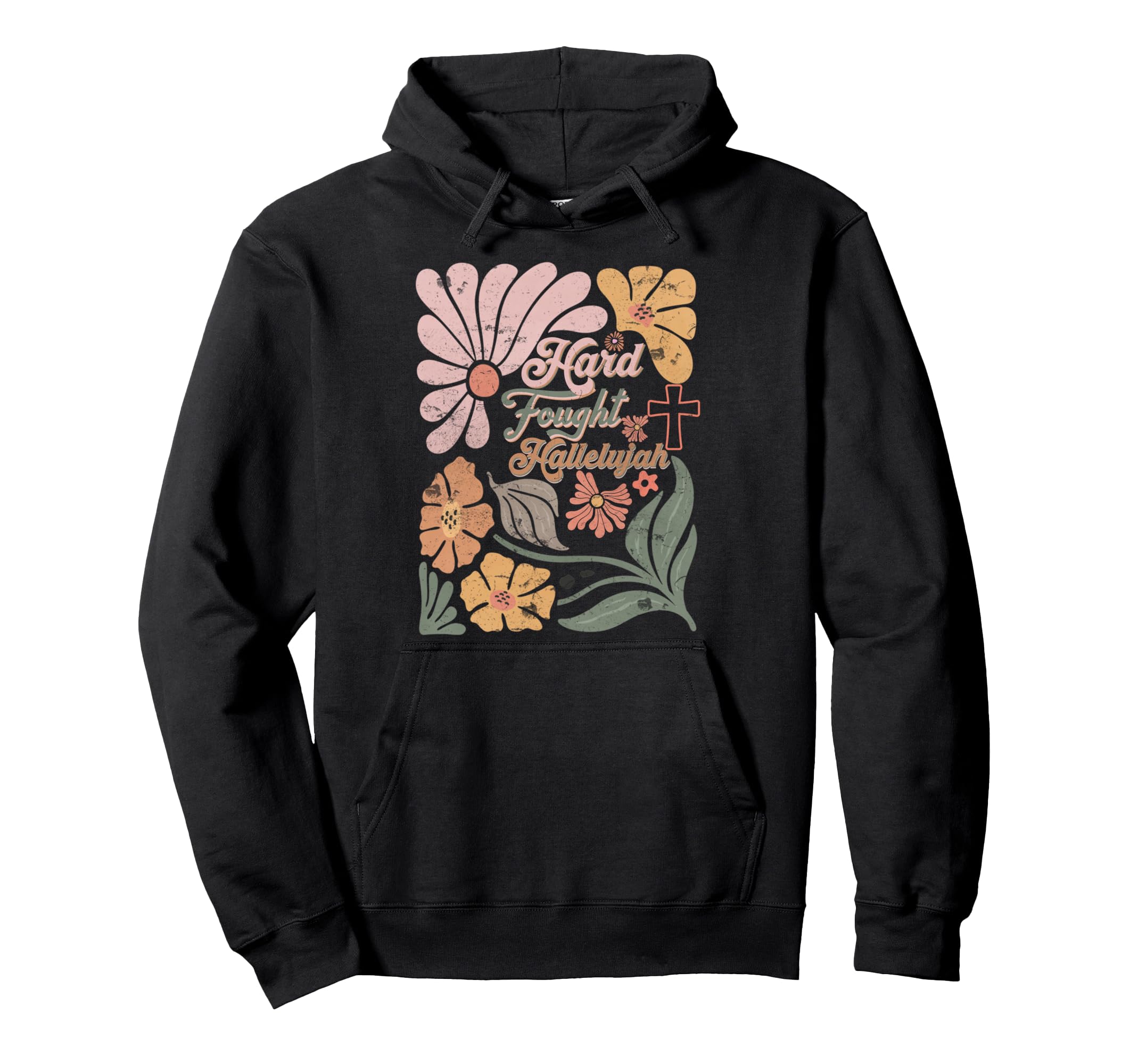 Boho Christian Hard Fought Hallelujah Hoodie - Streetwear Style Unisex - T-Shirt, Sweatshirt, Hoodie