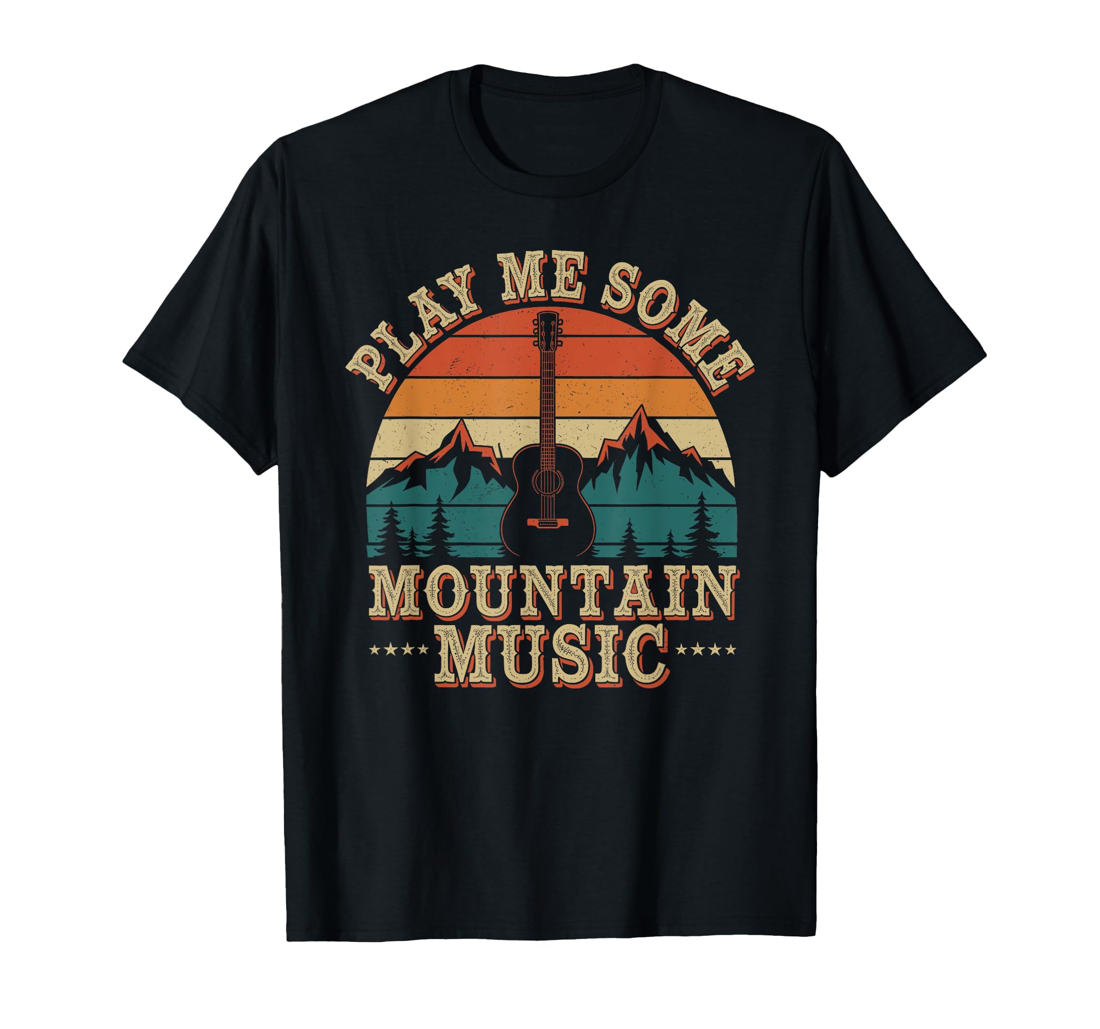 Play Me Some Mountain Music Country T-Shirt - Minimalist Print for Adults - T-Shirt, Sweatshirt, Hoodie
