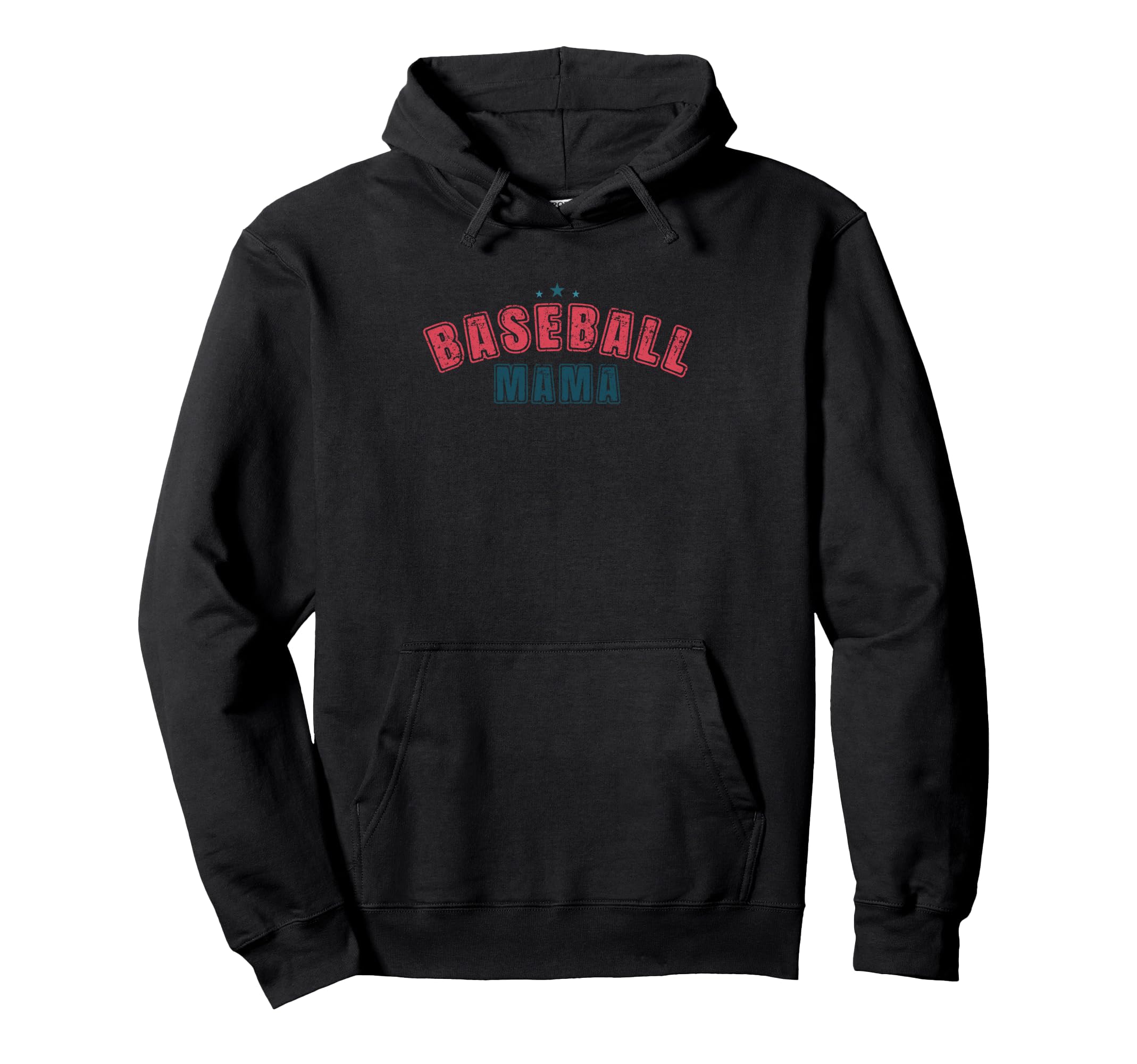 Baseball Mama Star Team Spirit Pride Hoodie - Graphic Print for Adults - T-Shirt, Sweatshirt, Hoodie