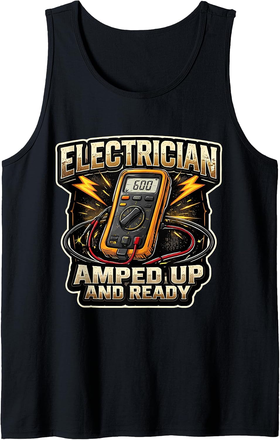 Funny Electrician Amped Up And Ready Merch - Adult & Kids T-Shirts, Sweatshirts & Hoodies apparel design preview 1
