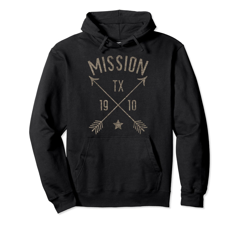 Mission Tx Distressed Boho Arrows Hoodie - Casual Everyday Wear Unisex - T-Shirt, Sweatshirt, Hoodie