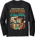 Coffee Addict Sarcastic Cat Lover Merch - Adult & Kids T-Shirts, Sweatshirts & Hoodies apparel design preview 1
