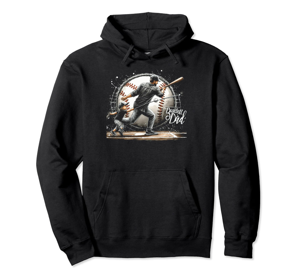 Baseball Dad Fathers Day Hoodie - Unique Graphic Unisex - T-Shirt, Sweatshirt, Hoodie