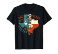 God Bless Texas Pin Up Cowgirl Texas T-Shirt - Aesthetic Graphic Unisex - T-Shirt, Sweatshirt, Hoodie