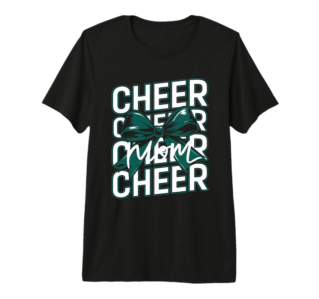 Cheer Mom Mother Bow Cheerleader Game T-Shirt - Graphic Print for Adults - T-Shirt, Sweatshirt, Hoodie
