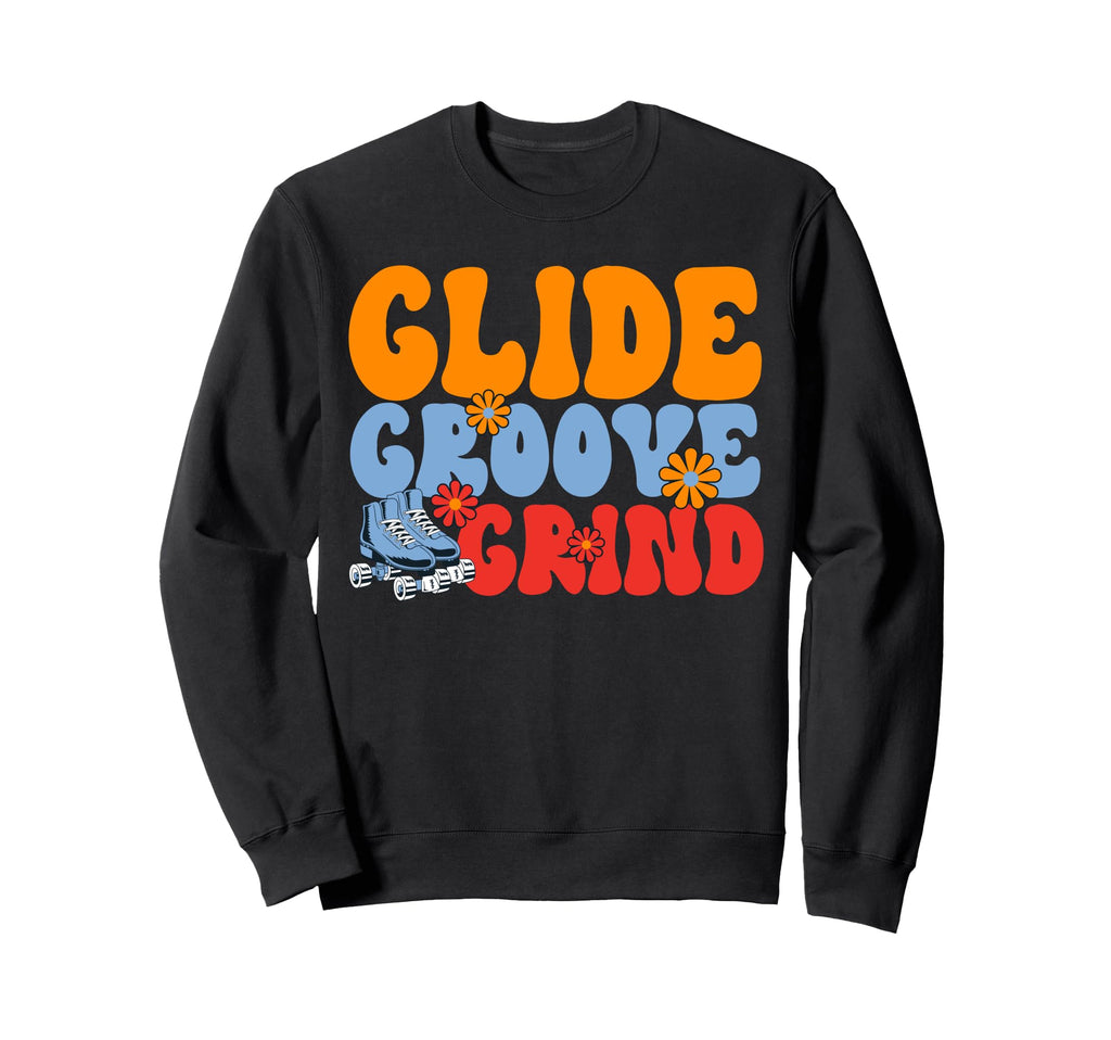 Roller Skating Glide Groove Grind Sweatshirt - Minimalist Print Unisex - T-Shirt, Sweatshirt, Hoodie
