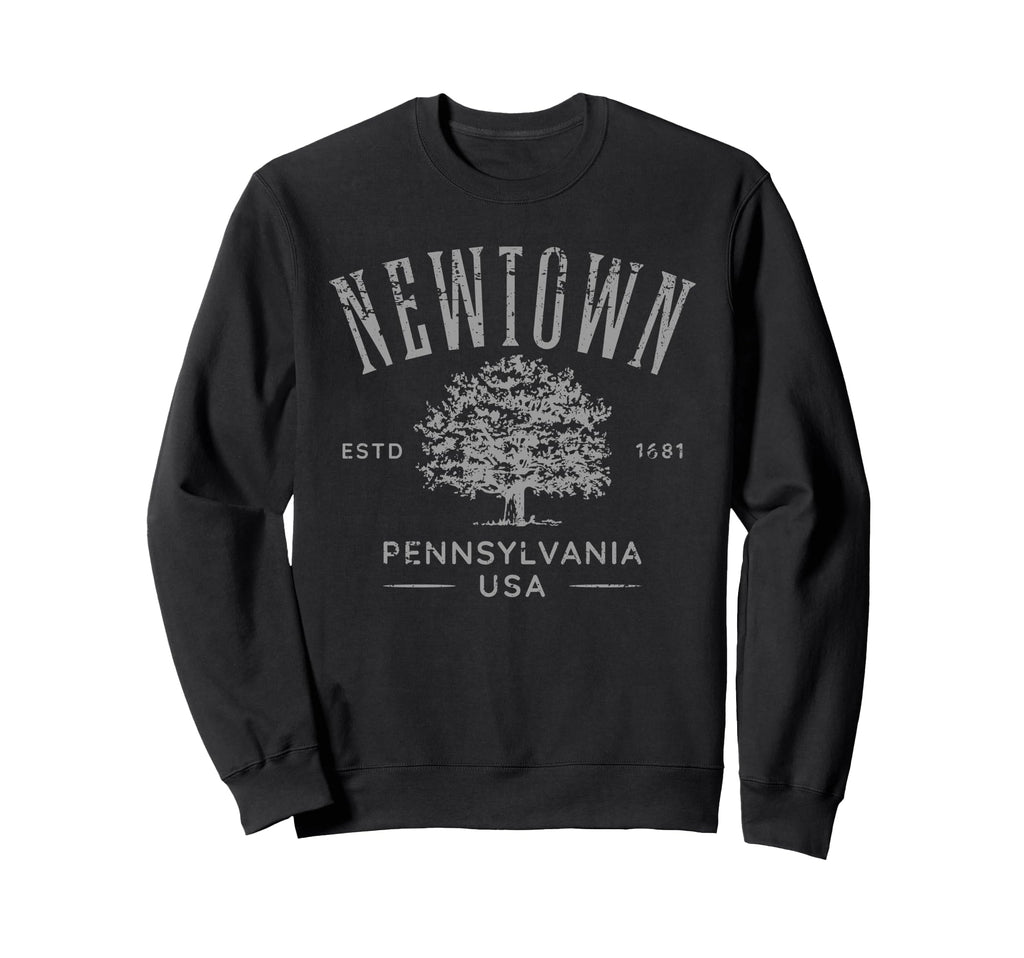 Newtown Pennsylvania Distressed Sweatshirt - Casual Everyday Wear Men Women - T-Shirt, Sweatshirt, Hoodie