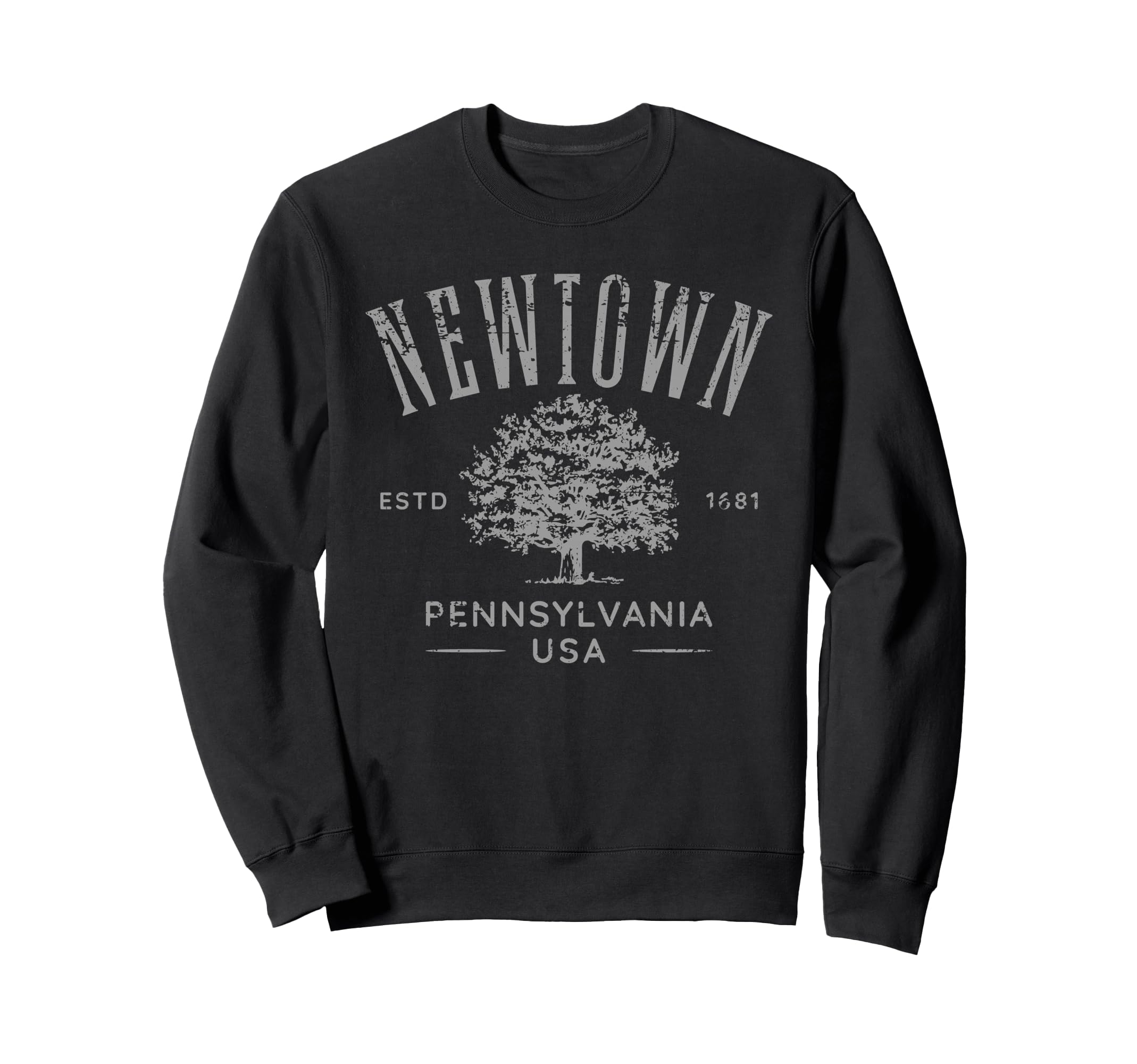 Newtown Pennsylvania Distressed Sweatshirt - Casual Everyday Wear Men Women - T-Shirt, Sweatshirt, Hoodie