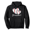 Baseball Grandma Heart Ball Funny Proud Hoodie - Graphic Print for Adults - T-Shirt, Sweatshirt, Hoodie