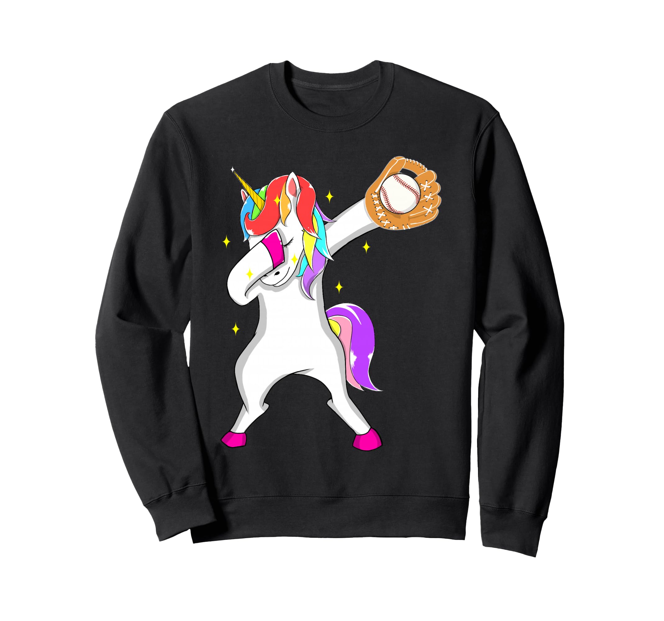 Softball Player Team Dabbing Unicorn Sweatshirt - Trendy Graphic Unisex - T-Shirt, Sweatshirt, Hoodie