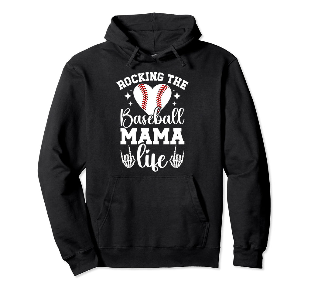 Baseball Mama Life Baseball Mom Hoodie - Unique Graphic for Adults - T-Shirt, Sweatshirt, Hoodie