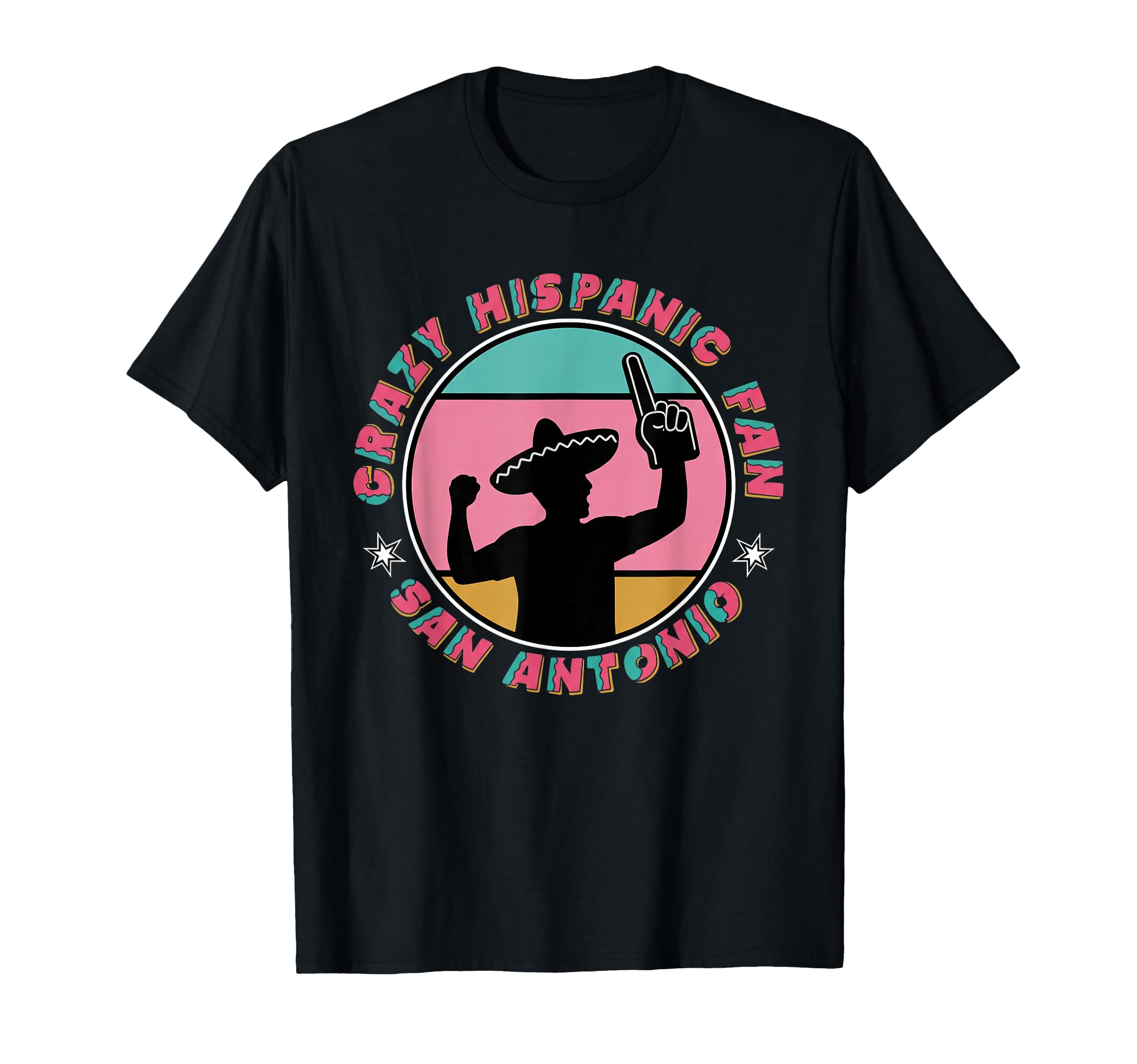 Crazy Hispanic Fan San Antonio Sunset T-Shirt - Trendy Graphic Unisex - T-Shirt, Sweatshirt, Hoodie