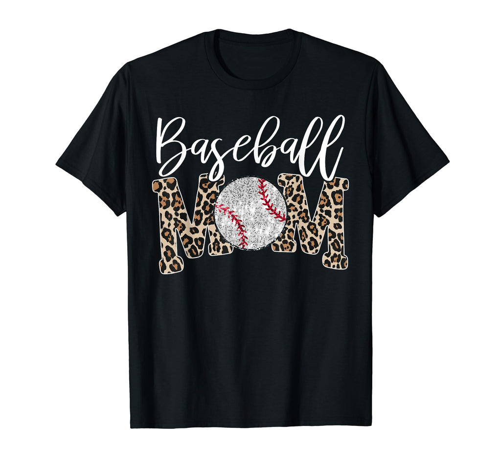 Leopard Baseball Mom Matching Softball T-Shirt - Custom Art Print Unisex - T-Shirt, Sweatshirt, Hoodie