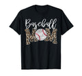 Leopard Baseball Mom Matching Softball T-Shirt - Custom Art Print Unisex - T-Shirt, Sweatshirt, Hoodie