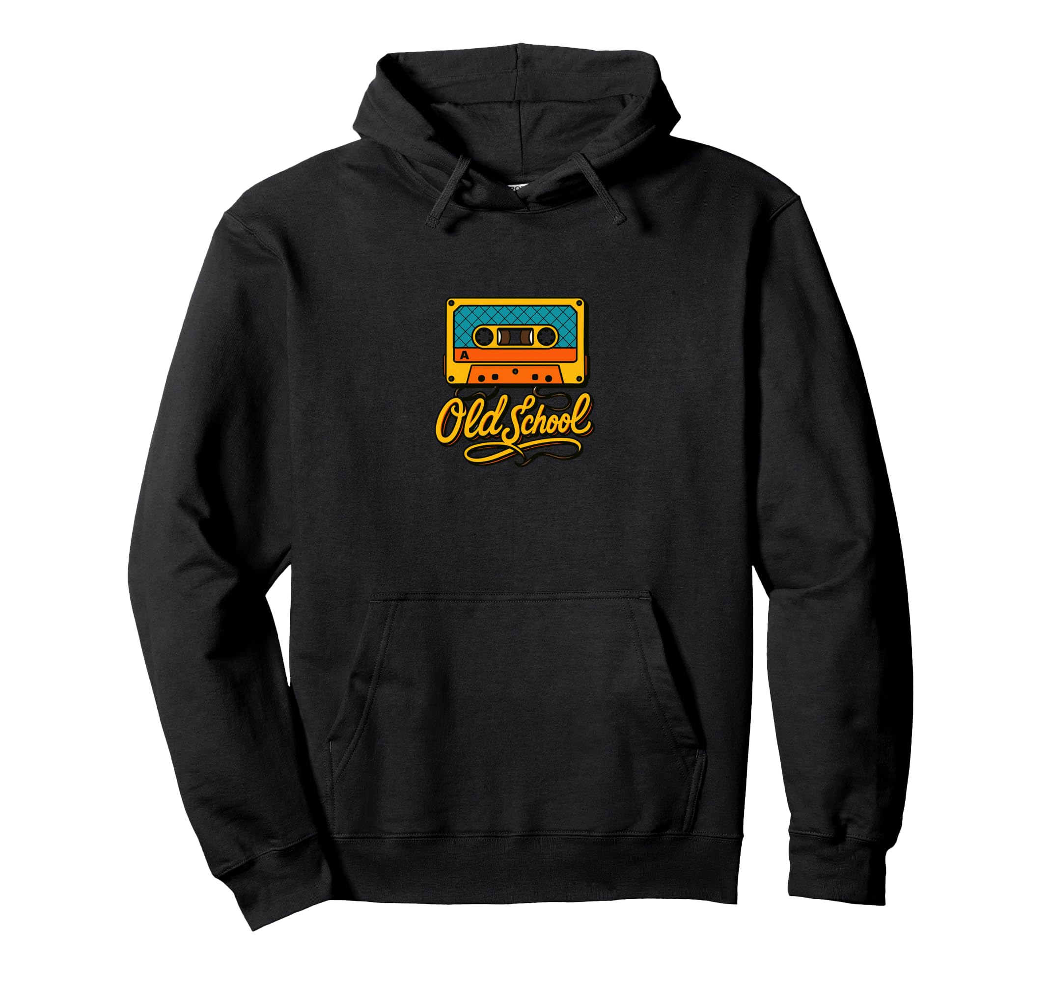 Old School Illustration Cassette Tape Hoodie - Fun Novelty Design Unisex - T-Shirt, Sweatshirt, Hoodie