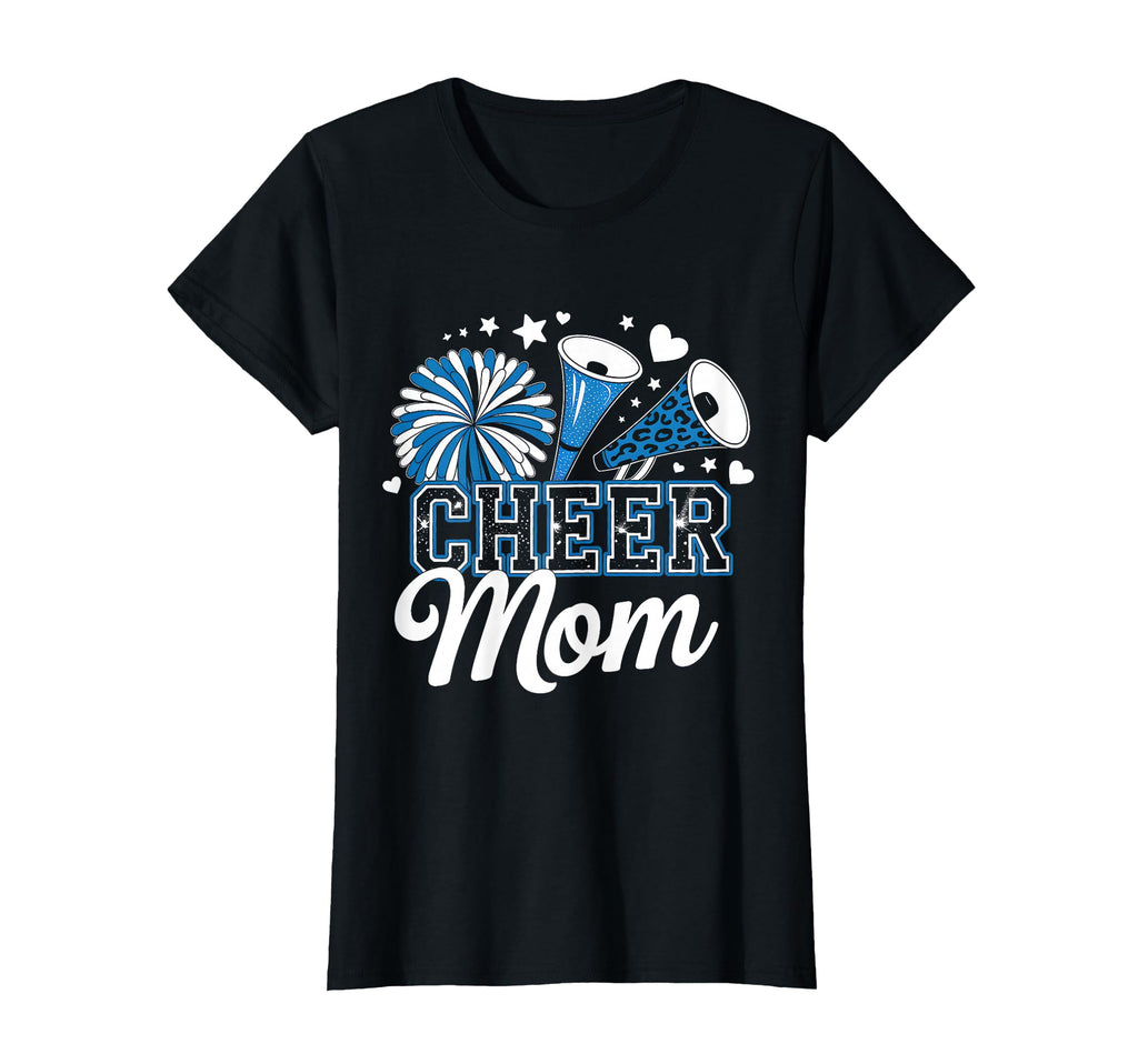 Womens Cheer Mom Blue Cheerleader Game T-Shirt - Unique Graphic for Adults - T-Shirt, Sweatshirt, Hoodie