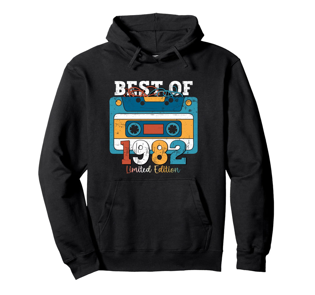 44Th Birthday Gift Best 1982 Cassette Hoodie - Aesthetic Graphic Men Women - T-Shirt, Sweatshirt, Hoodie