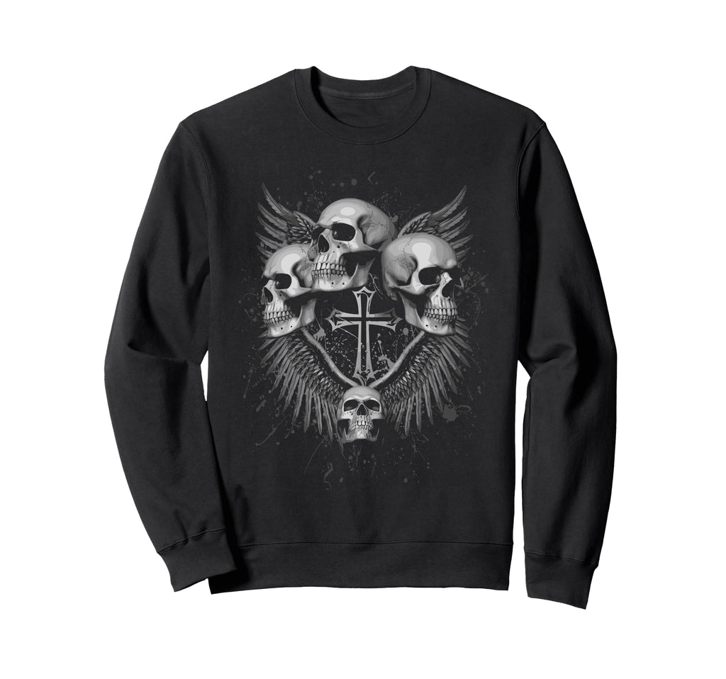Y2K Grunge Aesthetic Alt Goth Skull Sweatshirt - Graphic Print Unisex - T-Shirt, Sweatshirt, Hoodie