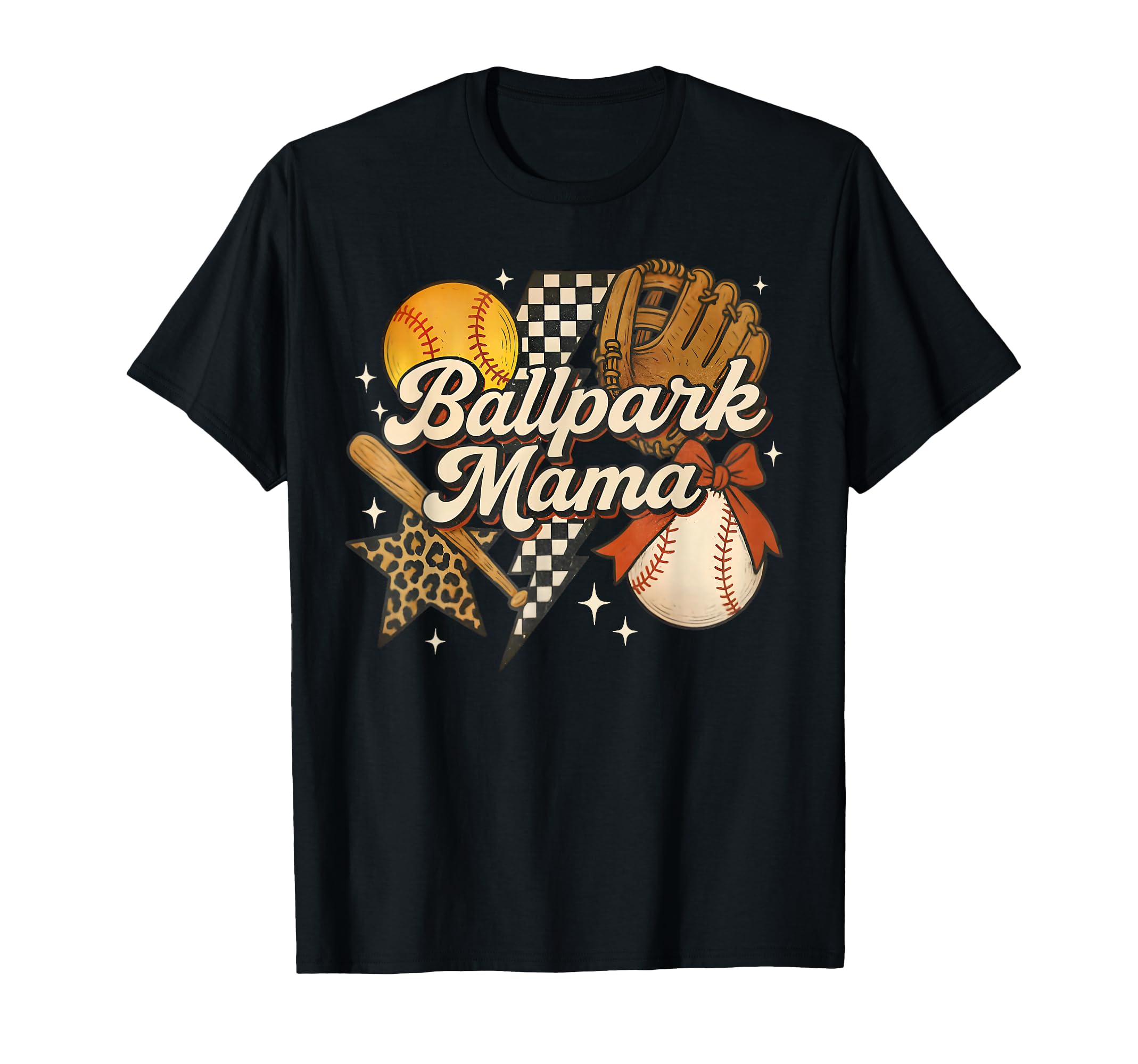Ballpark Mama Baseball Mommy Game T-Shirt - Custom Art Print for Adults - T-Shirt, Sweatshirt, Hoodie