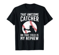 Baseball Catcher Aunt Proud Baseball T-Shirt - Graphic Print Unisex - T-Shirt, Sweatshirt, Hoodie