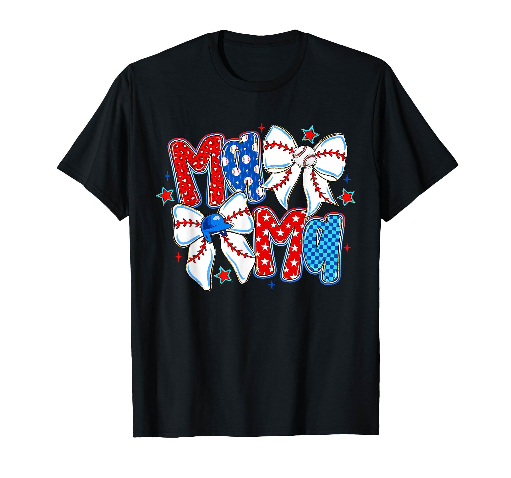 Mama Bow Baseball Leopard T-Shirt - Casual Everyday Wear Men Women - T-Shirt, Sweatshirt, Hoodie