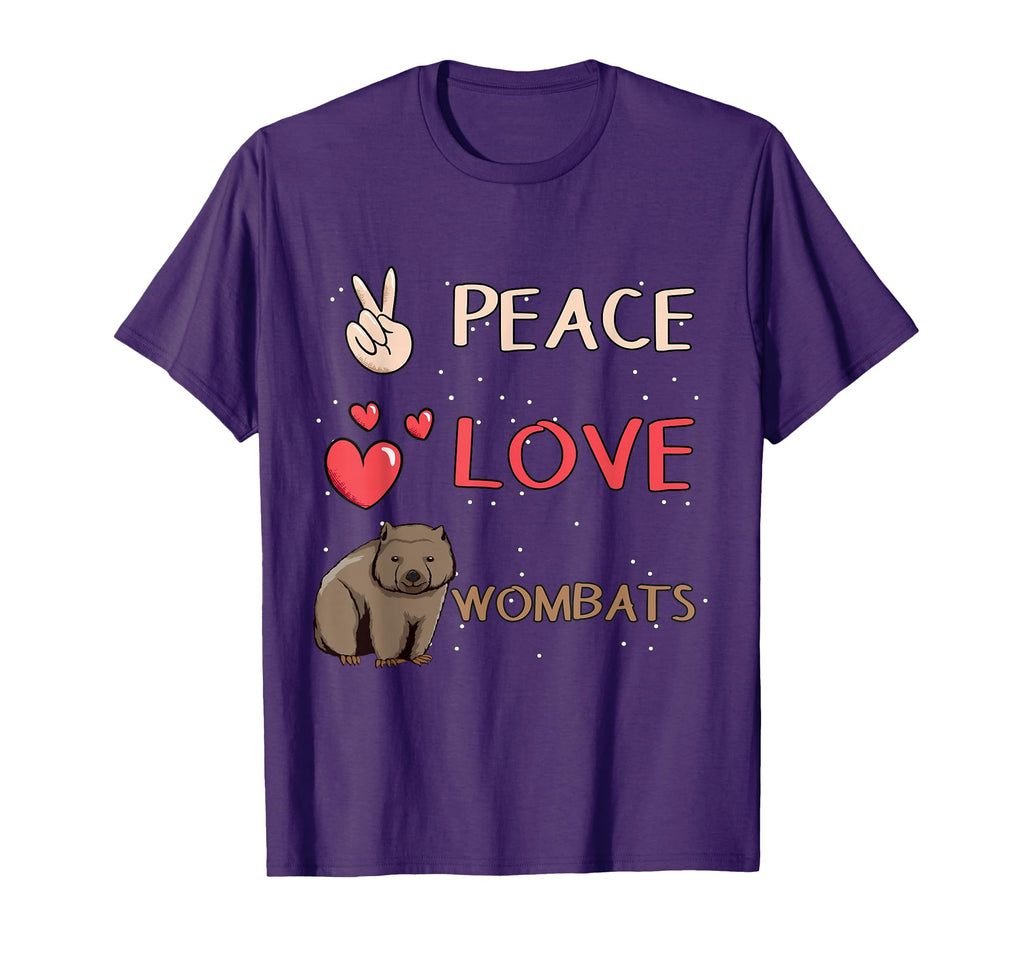Wombat Australia Peace Love Wombats T-Shirt - Aesthetic Graphic Men Women - T-Shirt, Sweatshirt, Hoodie