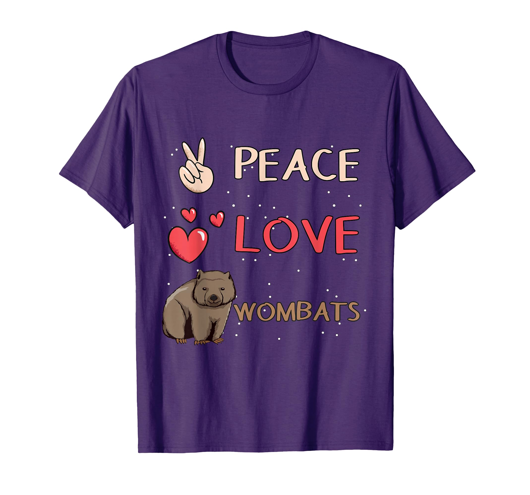 Wombat Australia Peace Love Wombats T-Shirt - Aesthetic Graphic Men Women - T-Shirt, Sweatshirt, Hoodie