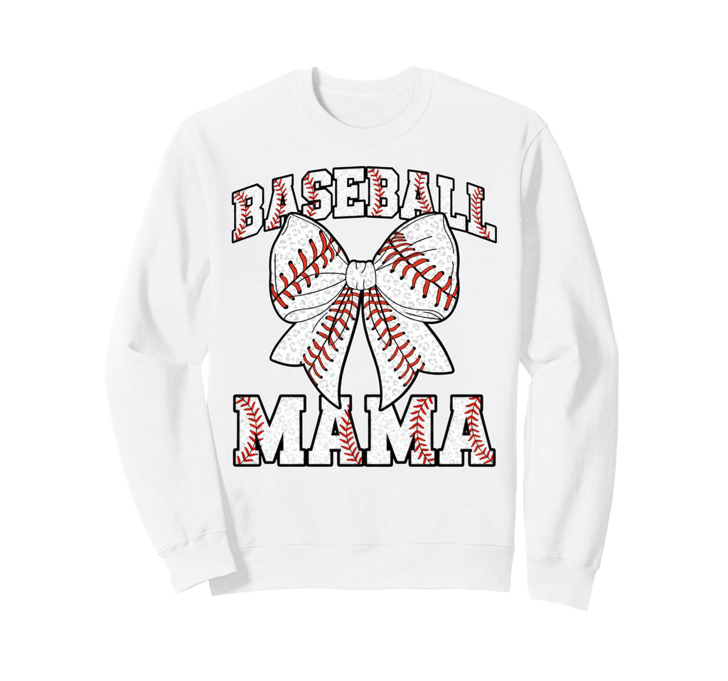 Baseball Mama Sports Mom Leopard Sweatshirt - Unique Graphic for Adults - T-Shirt, Sweatshirt, Hoodie